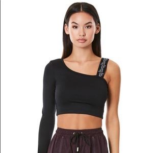 One shoulder with strap LF crop top